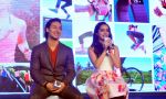 Tiger Shroff and Shraddha Kapoor in Delhi for fitbit launch in Mumbai on 25th Aug 2015
